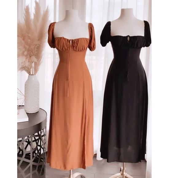 Maxi Dress w/ Slit - Picture 3 of 7